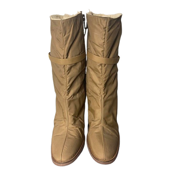 Vintage Style Womens Mid-Calf Heeled Boots Size 6.5M With Buckle - Picture 2 of 8